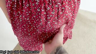 cumshot teen stepsister deepthroats a big dick