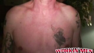 Mature deviant shows off cock before festive wanking