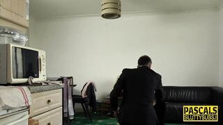 Slender tied submissive gets screwed and dildos