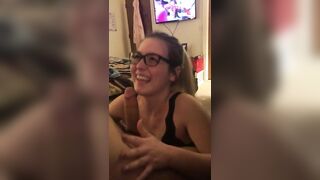 nerdy women suck and swallows