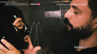 Submissive huge butt inked dark haired inside BONDAGE session