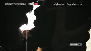 Submissive huge butt inked dark haired inside BONDAGE session
