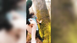 rough punished ex-wife banged her by the tree and cum