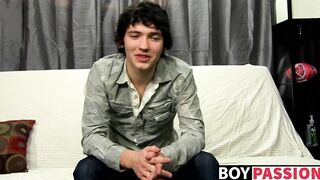 Twink Josh Bensan interviewed then wanked his dick