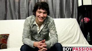 Twink Josh Bensan interviewed then wanked his dick