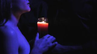 Tiny goth babe gets all of her holes filled with giant cocks