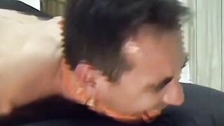 Big dick hunk Joe gets tied up and tickled hard by friend