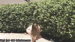 blowjob  - milf hunter - backyard banging