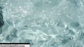 Sunbathing MILF Lexi Luna Lets Pool Guy Titty Fuck Her While Husband Isn't Home!