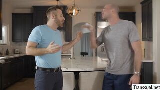 Horny Joel follows friends TS gf in CR