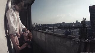 Eva Fuck Out On The Balcony - Eva Nailed Out On The Balcony