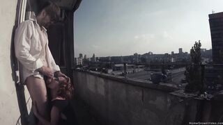 Eva Fuck Out On The Balcony - Eva Nailed Out On The Balcony