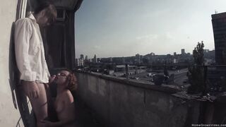 Eva Fuck Out On The Balcony - Eva Nailed Out On The Balcony