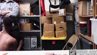 Young ebony shoplifter destroyed with officers cock