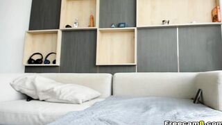 Blonde Slut Caught Riding Her Roommate's Dick