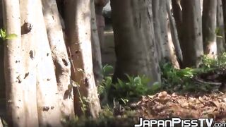 Japanese lady had to go so bad that she peed in the street