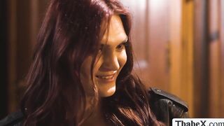 Busty babe taste redhead shemales cock