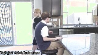 anal blonde high school teen seduces nerdy boy while ditching