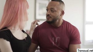 Big tits Tgirl analed by her stepbros BBC