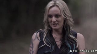 Almost married man fucks blue haired babe