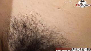 Skinny oriental 18 tiny breasts n unshaved snatch got jizzed