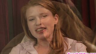 Teen stripper licking her lesbian client