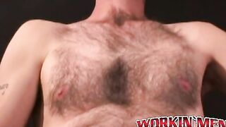 Nasty looking old guy takes his big dick and jerks off