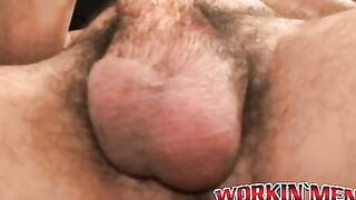 Mature amateur jerking off hairy cock and cumshot