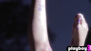 Curly Latina teen shows stunning body