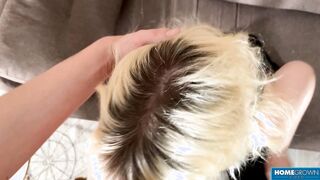 Blonde Goddess Kate Gets A Messy Load - Kate White & Moon Imp two