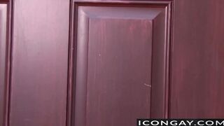 Matt Stevens thrusts big cock in his tight ass after rimming