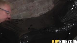 Sebastian Kane wrappes up Chris Jansen to jerk him off