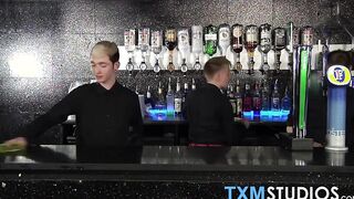 Hot and horny big dick twinks fucking behind the bar