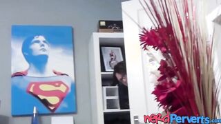 Curvy babe thinks she is recording real porn but it is a trick
