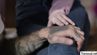 Horny stepbro analed busty TS stepsis