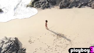 Beautiful small tits Asian babe posing