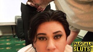 Lily Brutal getting her throat and cunt filled with a cock