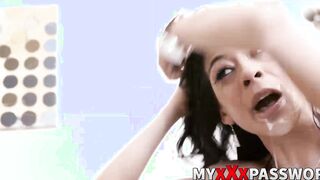Wild chick enjoyed long dick shoved down in her throat