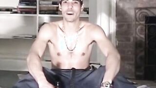 Gorgeous tough guy stuffs his fat cock into his sex doll