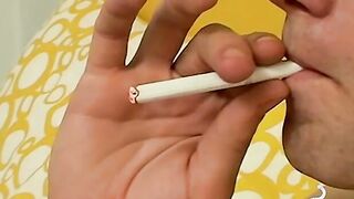Intense pleasure comes from smoking and a good rimming