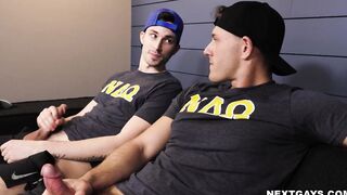 Ryder used huge cock to ram Kane's mouth and asshole