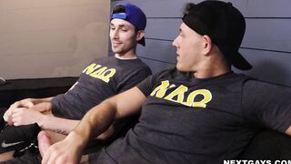 Ryder used huge cock to ram Kane's mouth and asshole