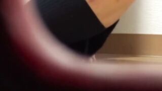 Kinky Japanese hottie rubs pussy on hidden camera solo