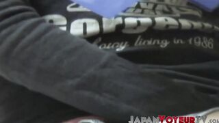 Japanese hottie playing with her big fat pussy