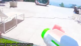 cumshot three sexy teens worship a massive cock