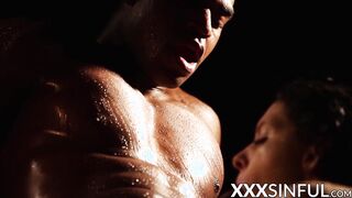 Erotic babe sensually fucked by her BBC lover after oral sex