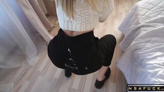 Student Loves when she Gets Cum on her Pants