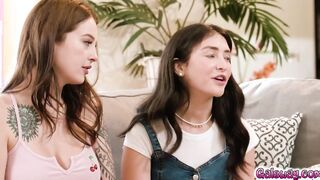 Jane, Maddy and Maya fulfills Penny's foursome fantasy