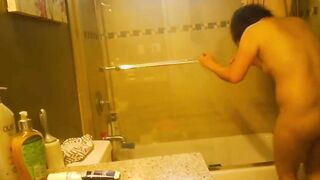 spying on my mature stepmom in the shower (asian)