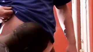 Chubby straight guy Chez enjoys fucking a raw black ass